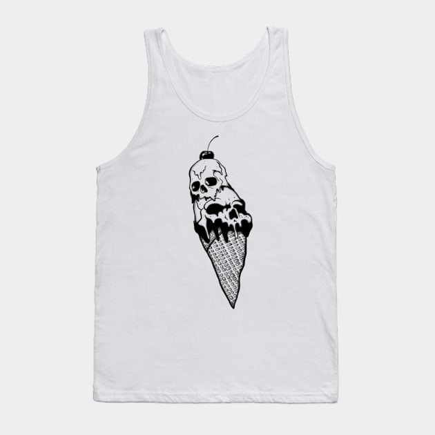 Skull Ice Cream Cone Tank Top by AchillesHelios